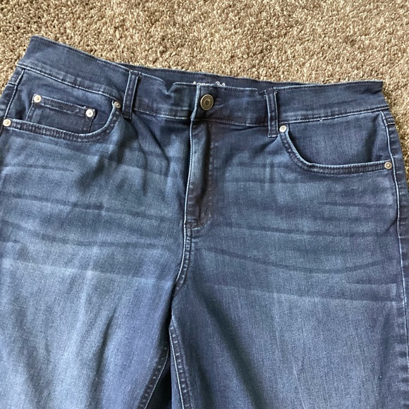 Terra & Sky Dark Blue Straight Leg Jeans - Picture 3 of 9